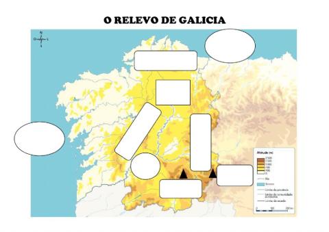 O relevo de galicia