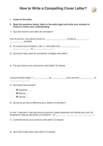 How to write a compelling cover letter?