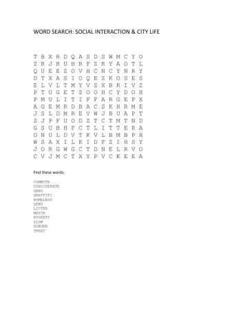 Social interaction & city life