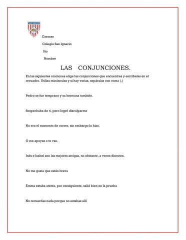 Las Conjunciones