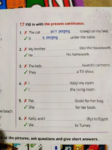 6.sınıf 3.ünite downtown present continous testi 2