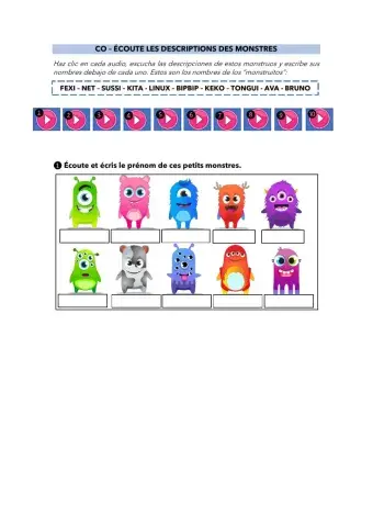 Description Monstres