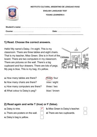 Final test YL II (December)
