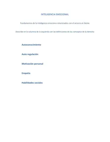Inteligencia emocional que fundamenta el Servicio al cliente