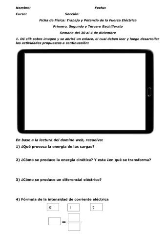 Trabajo y potencial eléctrico