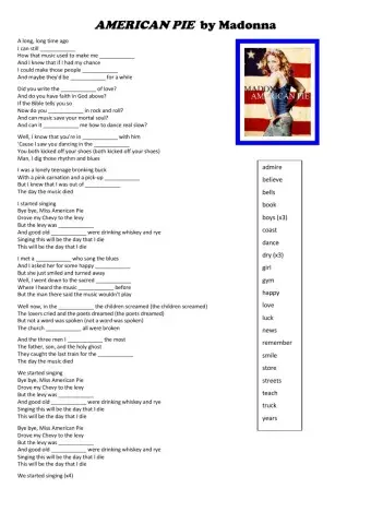 -AMERICAN PIE- by Madonna