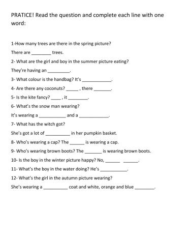 Writing practice for the final exam 2020