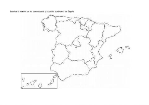 Comunidades y ciudades autónomas + provincias  de andalucía