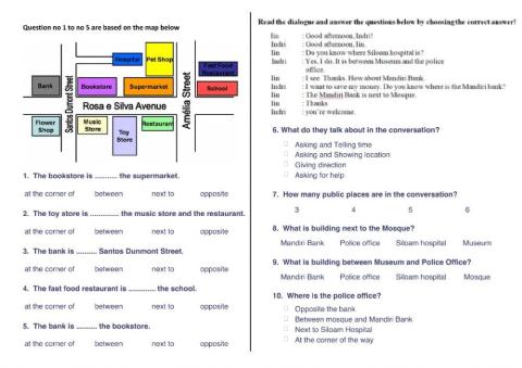 Preposition of direction