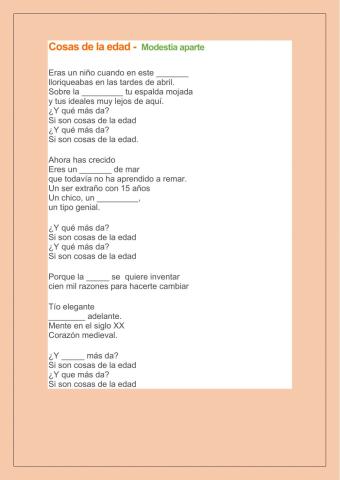 Cosas de la edad