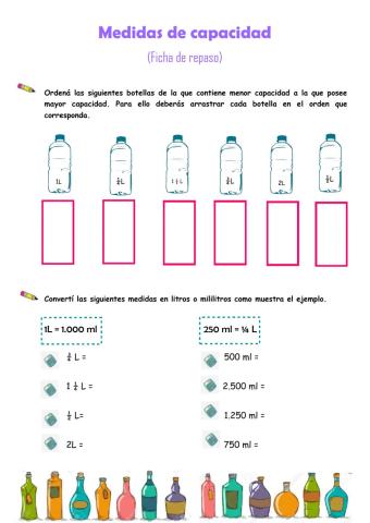 Ficha de repaso- Medida de capacidad