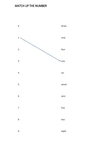 Match up numbers