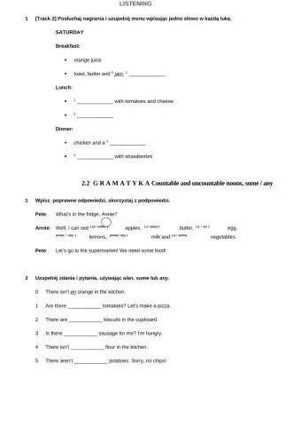 Test Unit 2 English Class A1+