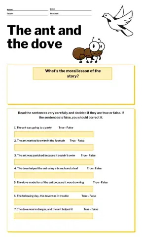 01-12 - The ant and the dove! - Fables fables