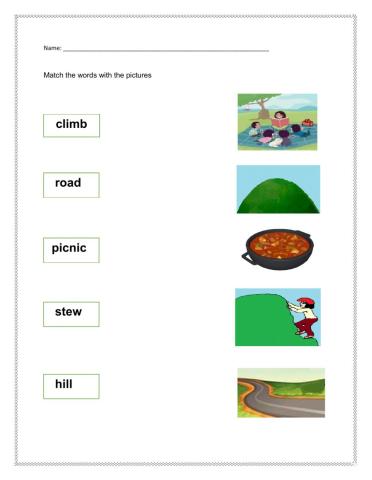 Match words and picture
