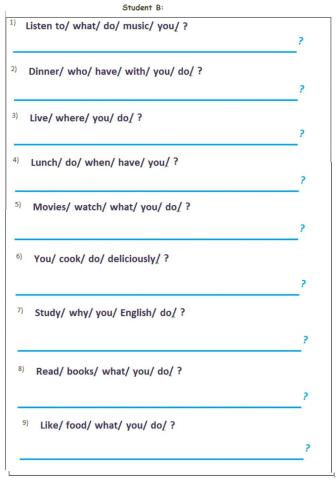 Order questions, part B