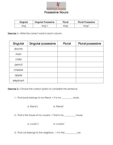 Possessive Nouns