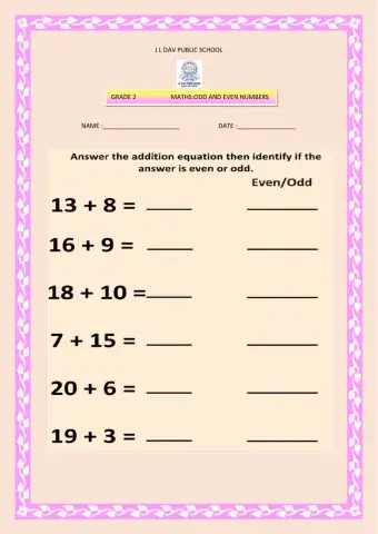 Odd and even numbers