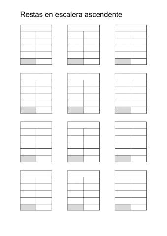 Resta en escalera ascendente