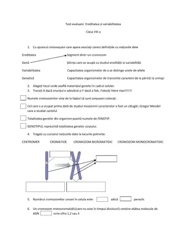 Test Material genetic