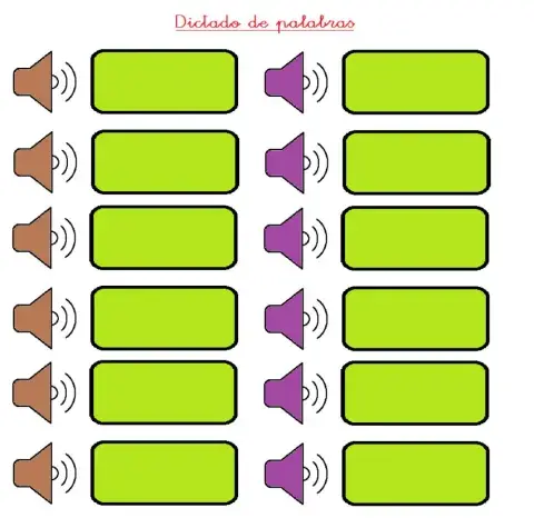Dictado de palabras