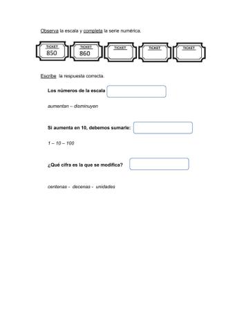 Escala numérica y responder