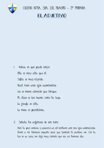 Adjetivos y sus grados