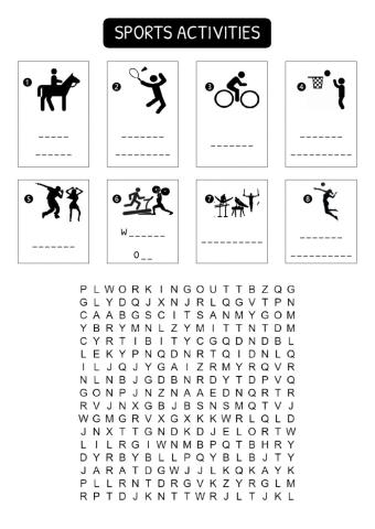 Sports activities - vocabulary 4ème