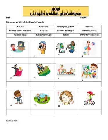 Hobi- Kamus bergambar