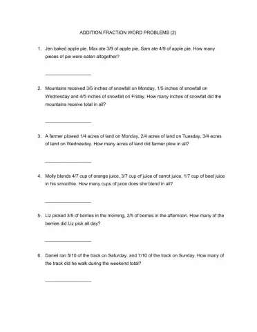 Fraction Word Problems-2