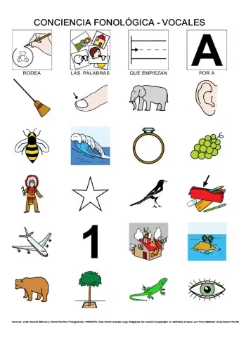Conciencia fonológica vocales
