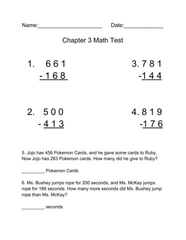 Chapter 3 Test