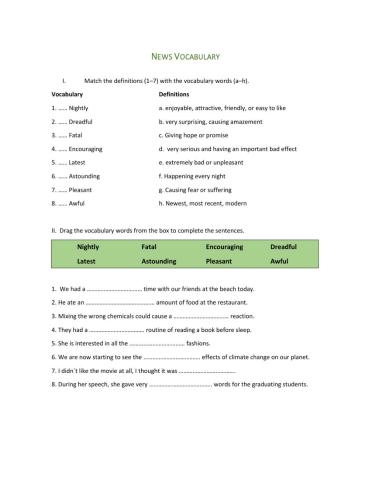 News Vocabulary