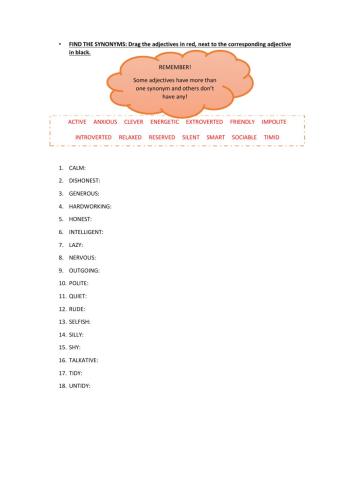 PERSONALITY ADJECTIVES