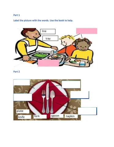 Label things in the cafeteria