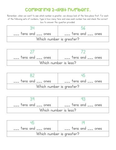 Comparing 2-DIGITnumbers