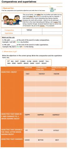 Comparatives and superlatives