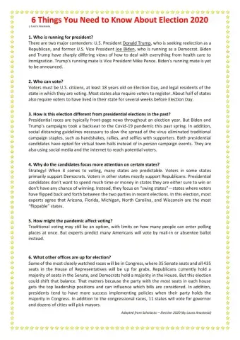 6 Things You Need to Know About Election 2020