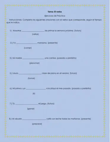 Ejercicios de práctica- El verbo