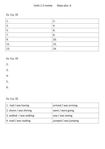 Units 1-2 review Steps plus 6