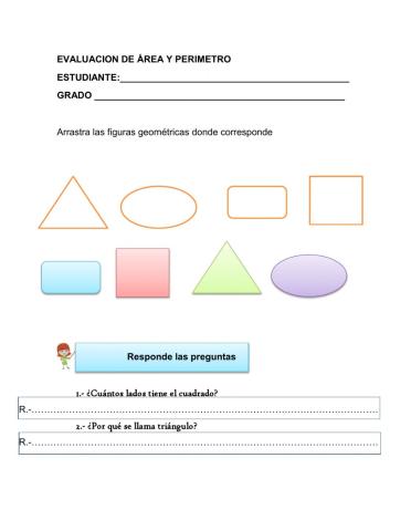 Evaluación área y perímetro