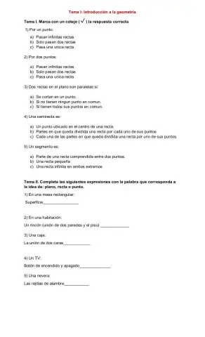 Ficha Introducción a la geometría