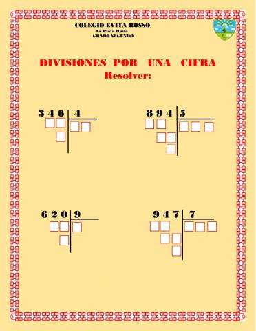 División por una  cifra