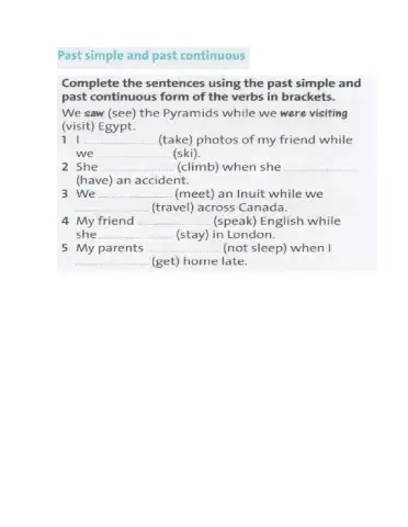 Past Simple vs Past Continuous