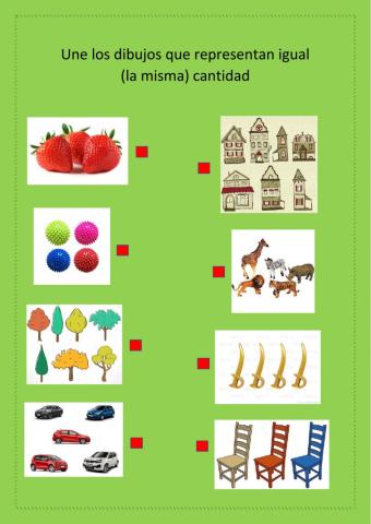 Unir la misma cantidad