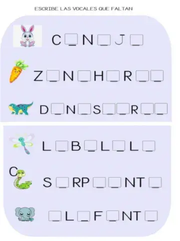 Vocabulario animales