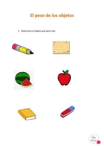 El peso de los objetos