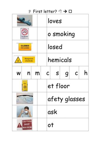 First Letter Cleaner Safety