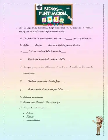 Signos de puntuación.
