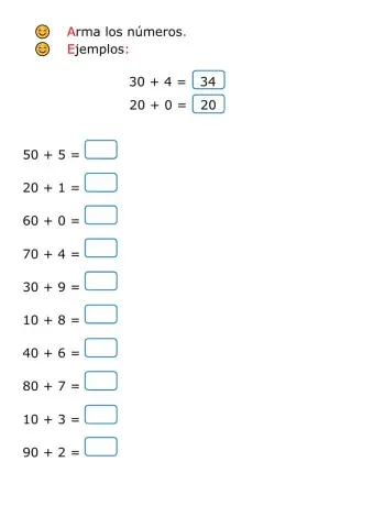 Armar y desarmar números